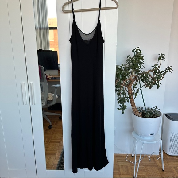Express Black Spaghetti Strap Layered Maxi Dress - Picture 1 of 6